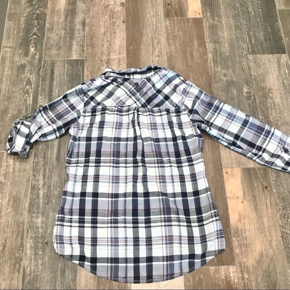 Kuhl Spectra Blue Plaid Long Sleeve Button Up Shirt Top Medium M. - Picture 8 of 8